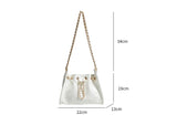 Premium Crocodile Pattern Chain Square Bag - Luxurious Crocodile Pattern Bag