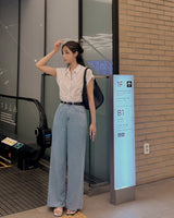 ベタクーリングワイドデニムパンツ