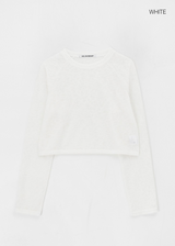 [MADE] Bessian Summer Knit Feel Crop Long Sleeve T-shirt