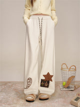 Paisley Artwork Embroidered Jogger Wide Pants