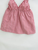 ヴェア チェック ベビードール トップ