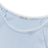 Puff U-neck T-shirt (Blue)