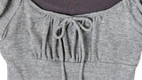 [Fake Layered] ハインパフリボン半袖レイヤードTシャツセット