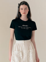 ベーシックレタリングTシャツ ブラック