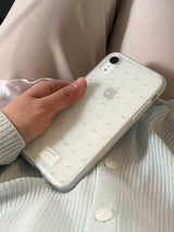 dot phonecase 半透明ドット柄ケース グリーン