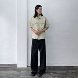 Relaxed Pleat Wide Trousers