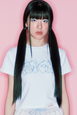 Fakiii グロッシーバルーンTシャツ_ホワイト
