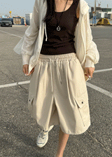 BALLOON CARGO HALF PANTS