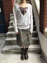 lonen button banding skirt 