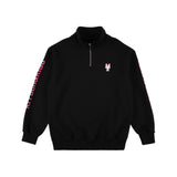 【HOSHITANI MIKURU 2-Piece Set】Half zip sweat tops - red & ivory