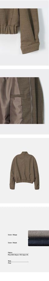[F/W] バフショルダークロップブルゾン(2color)