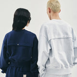 オープンバックスウェットシャツ / Navy