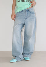 CLOUD WASHED WIDE DENIM