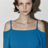 Boucle off shoulder Blue