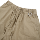 Beige washing balloon cargo pants