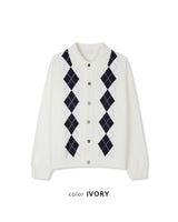 Thebel Argyle Knit Cardigan