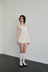 CUDDLY BALLOON SKIRT PANTS / BEIGE