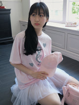 メロディーTシャツ - ピンク