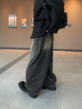 Mobeu washed balloon denim