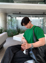  Jake Summer Daily Silket Hachi Round Short Sleeve Knit