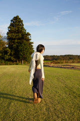 SLIM KNIT LONG SKIRT (NAVY)