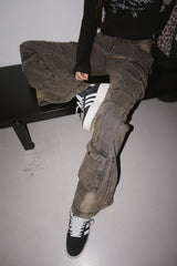 Pocket Semi Bootcut Denim Pants