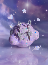 [少女時代 テヨン Piercing] ラブ プラネット ハギーズ ピアス - Silver Color