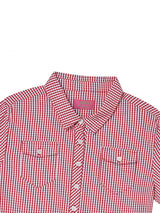 CHECK BLOUSE RED