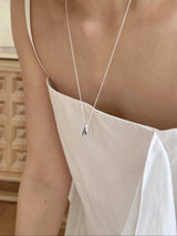 SMALL DEW SILVER NECKLACE 47cm