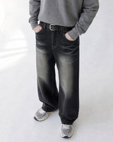 (UNISEX) Stone Domingo Wide Jeans