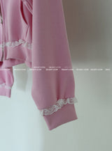 Levit Frill Lace Hooded Zip-Up
