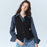 CLASSIC BUCKLE POINT VEST_BLACK
