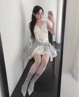 enthea satin v-lace bustier ops