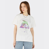 リゾグラフィックバーフィンショートスリーブTシャツ(White)