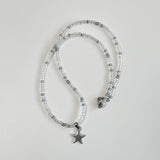 khaki point star necklace