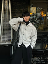 INF High-neck cardigan