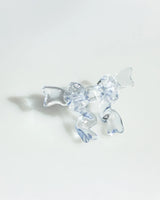 Jelly Ribbon Wing Ring - Clear Blue