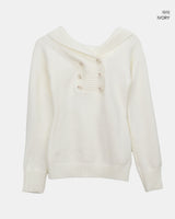 Oin Double-Button Off-Shoulder Knit