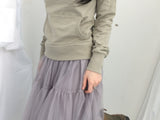 レタリングハートボートネックTシャツ