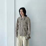 Double Pocket Metal Button  Jacket