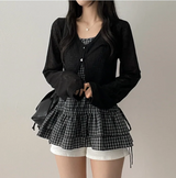 Lottie span two-button cardigan