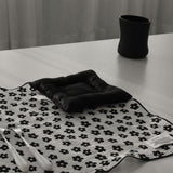 Black flower kitchen cloth