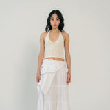 HALTER NECK BEADS KNIT (IVORY)