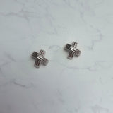 [NMIXX Kyujin Earrings] アーバンバンデージシェイプピアス - Silver Color