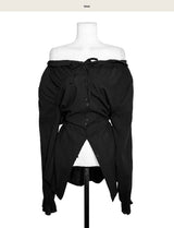 Dohwa Long Off-Shoulder & Strap Long Blouse