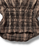Brown Check Balloon Shirt