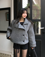 [wool 40%] スティンアルパカハイネックコート