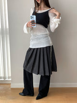 High-End Zipper Long Bootcut Pants