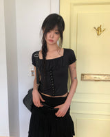 グリコスナップ半袖Tシャツ
