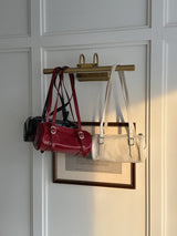 ENAMEL BUCKLE BARREL BAG (3COLORS!)